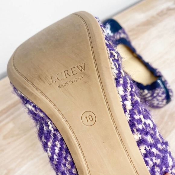 J. Crew Purple Tweed Ballet Flats size 10 - Picture 7 of 7
